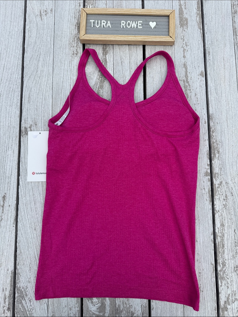 Lululemon Ebb to Street Tank Pink Flare Size 10 NWT - Picture 5 of 8